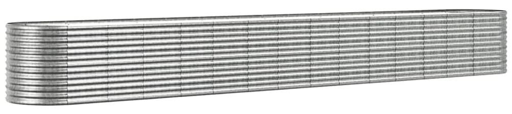 Jardiniera argintiu 620x80x68 cm otel vopsit electrostatic 1, Argintiu, 620 x 80 x 68 cm