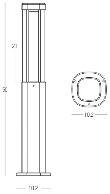 Stalp LED iluminat exterior modern IP54 Eric