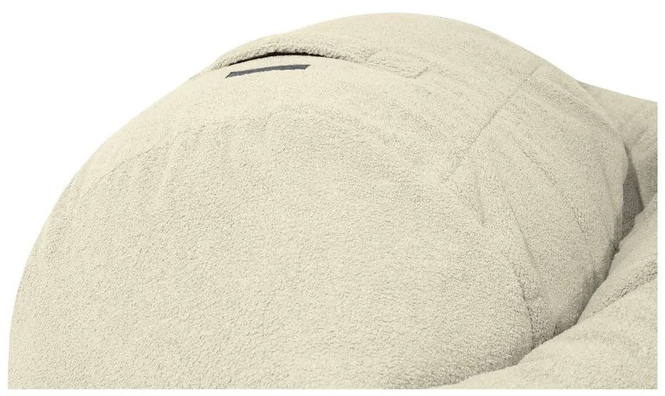 Fotoliu bean bag gri deschis cu tapițerie din țesătură bouclé Roll 105 – SLOWDOWN