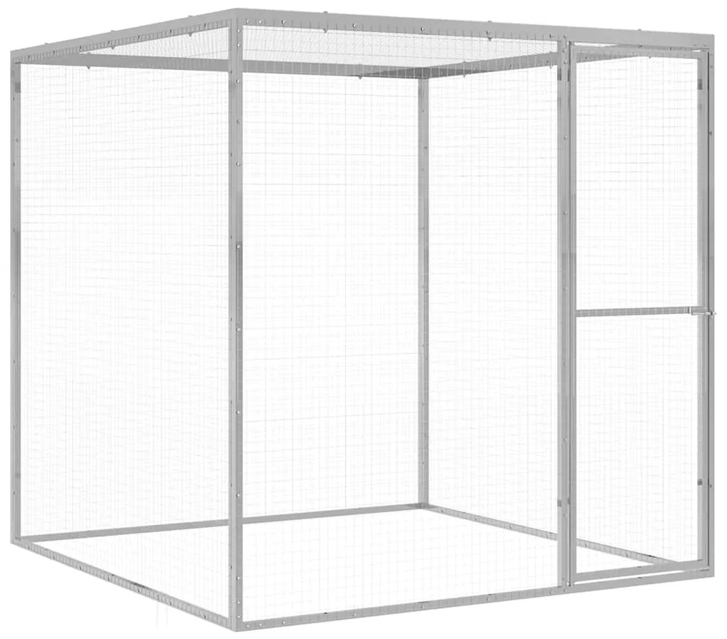 vidaXL Cușcă pentru pisici, 1,5x1,5x1,5 m, oțel galvanizat