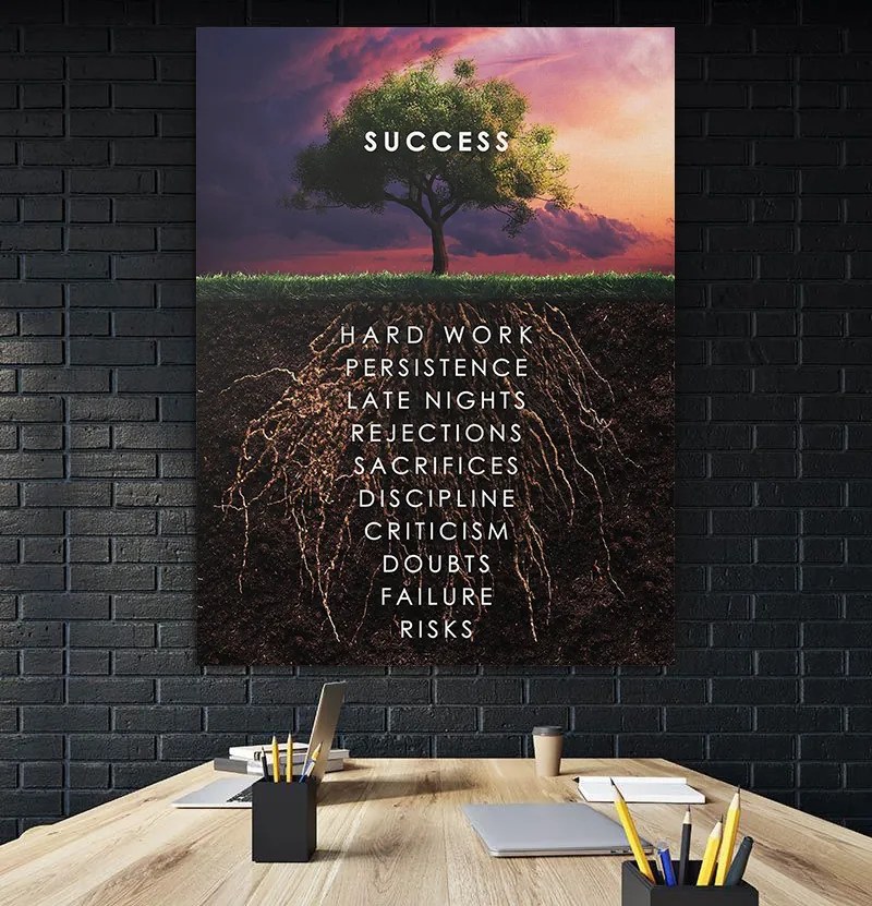 Tablou canvas Three Of Success 90x60 cm