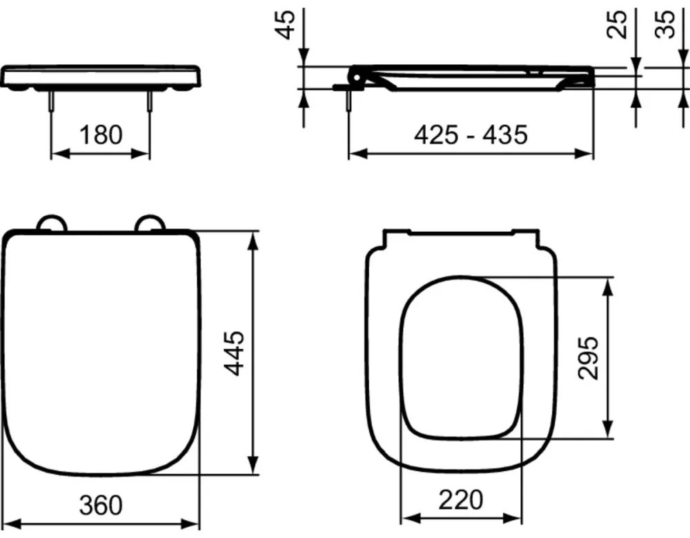 Capac wc soft close duroplast Ideal Standard i.Life B alb lucios