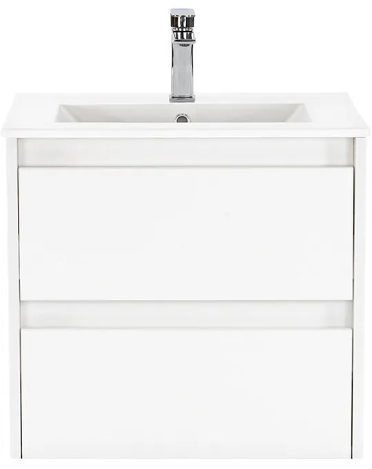 Mobilier de baie Porto 60 inferior cu lavoar alb