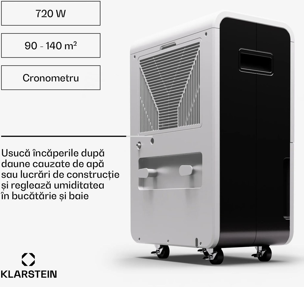 Klarstein DryFy Grand Smart 70, dezumidificator, WiFi, compresie, 70l/24h, 90-140 m²