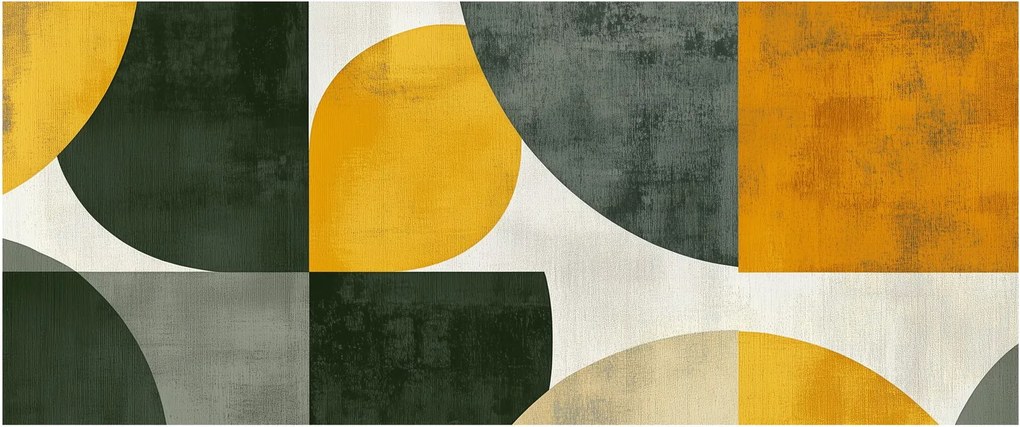 Tablou - Abstracție în culoare de măslin (120x50 cm)