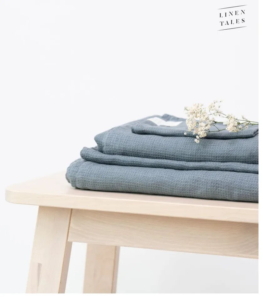 Prosop albastru din in 30x30 cm - Linen Tales