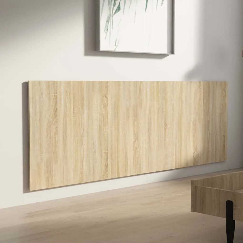 Tablie de pat,perete,stejar Sonoma,240x1,5x80 cm,lemn prelucrat 1, Maro