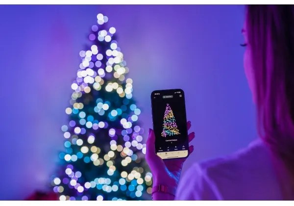 Twinkly TG70P4425P01 - Brad de Crăciun LED RGBW TREE, 435 LED-uri, 2,1 m, Wi-Fi