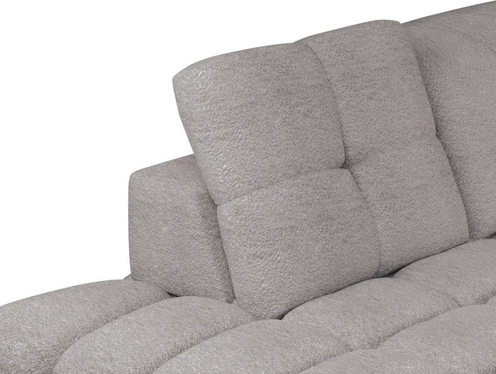 Set canapea extensibilă cu funcţie de extensie electrică, bej-gri Taupe, pe stânga, TOLLO L ROH