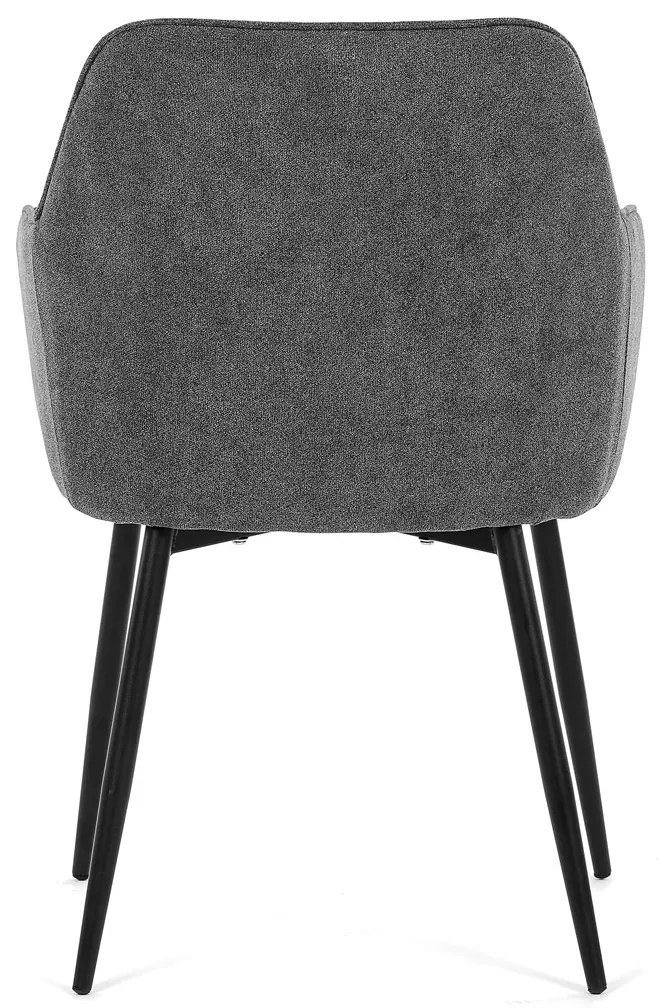Set de scaune de masă 2 buc, gri, 55 x 84 x 57 cm