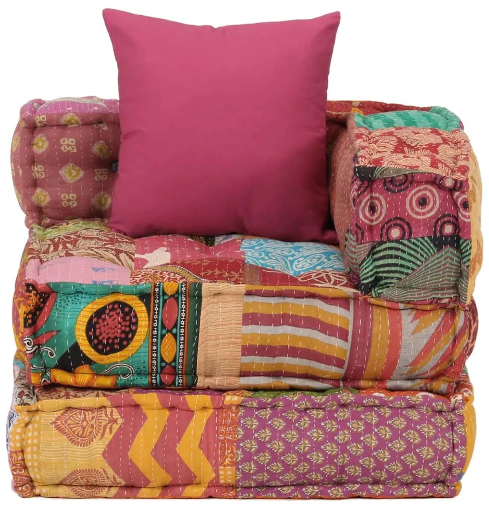 Fotoliu puf modular cu perna, model petice, material textil 1, Peticit, Canapea coltar cu perna