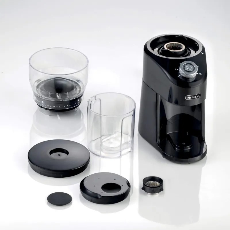 Rasnita electrica pentru macinat cafea Ariete COFFEE GRINDER 3023/00, 200W, 200 g, 14 nivele de macinare, 2-12 cesti, Negru
