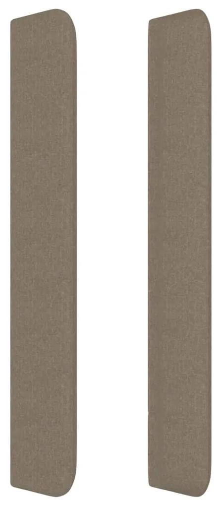Tablie de pat cu aripioare gri taupe 83x16x118 128 cm textil 1, Gri taupe, 83 x 16 x 118 128 cm