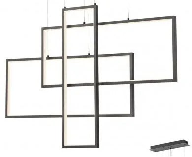 Lustră LED pe cablu dimabilă PLANA LED/60W/230V neagră Redo 01-2315