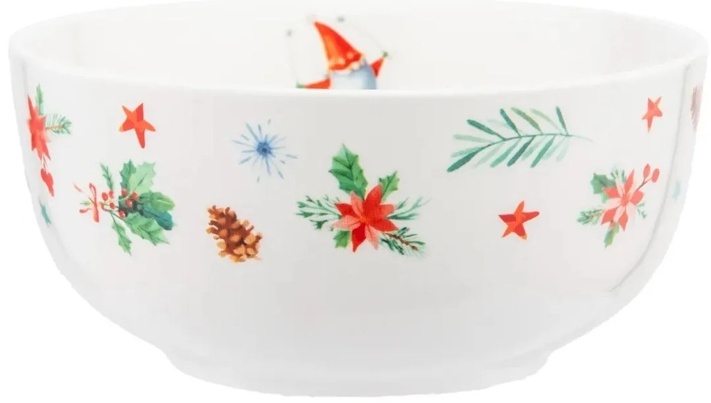 Bol de porțelan Altom Winter Gnomes 14 cm, 600 ml