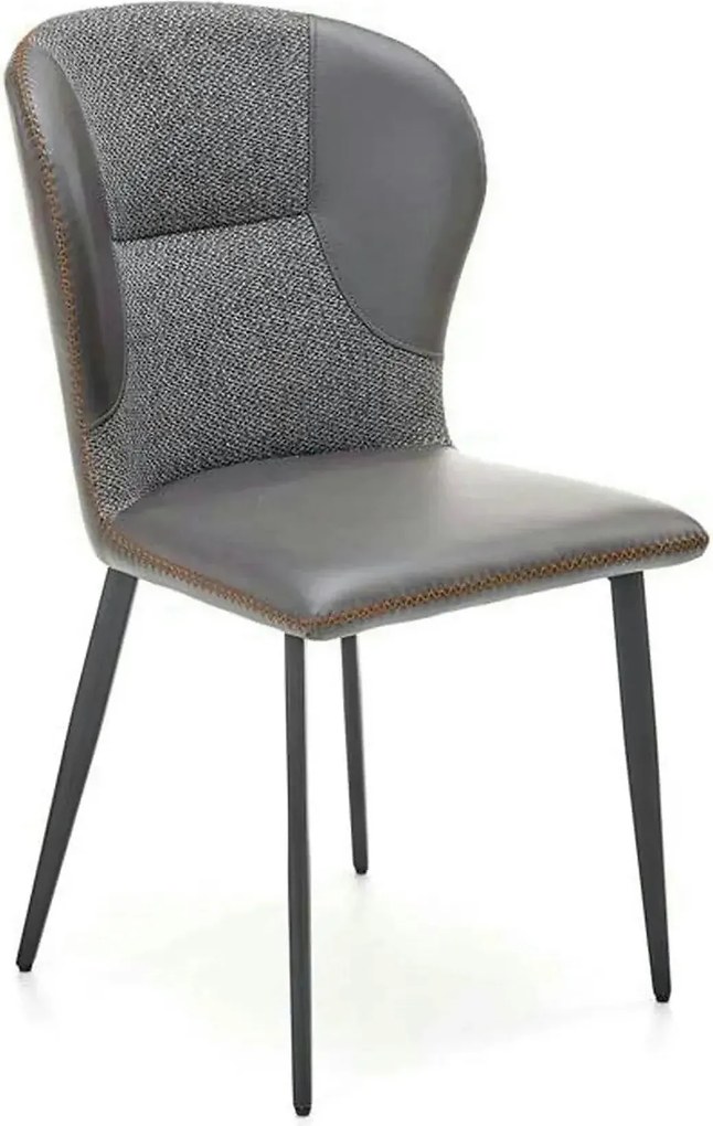Scaun K466, gri/negru, stofa/piele ecologica, 50x58x89 cm