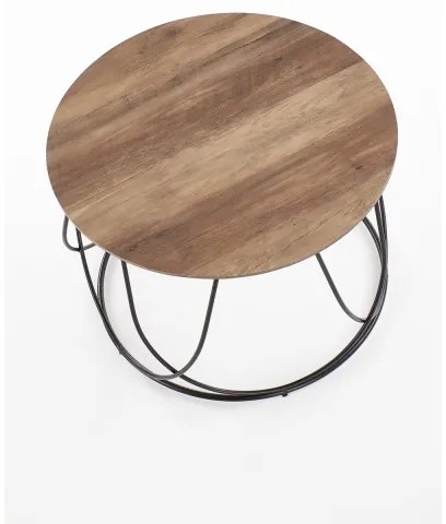 Măsuță de cafea NUBIRA 41x60 cm negru/maro