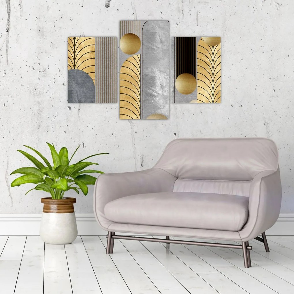 Tablou - Decorațiuni de aur (90x60 cm)