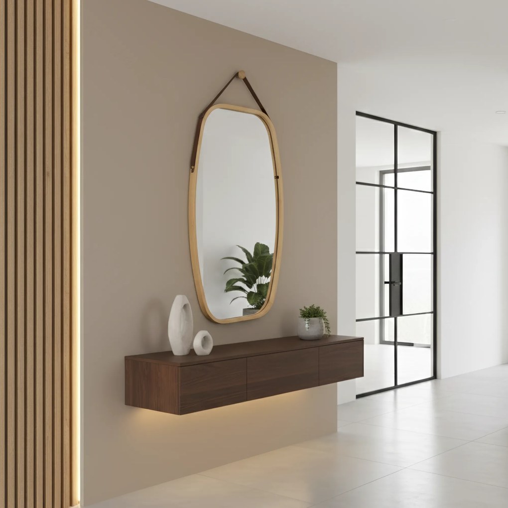 Oglindă, bambus, natural, LEMI 3+C420