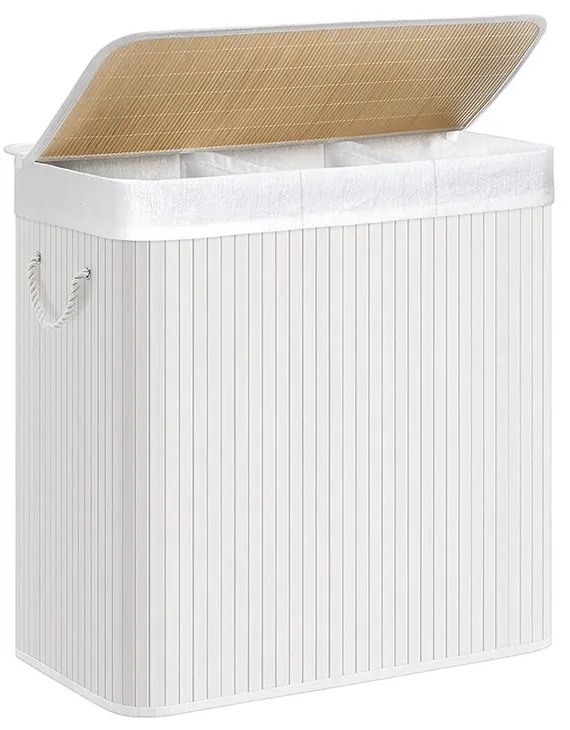 Coș de rufe din plastic, alb