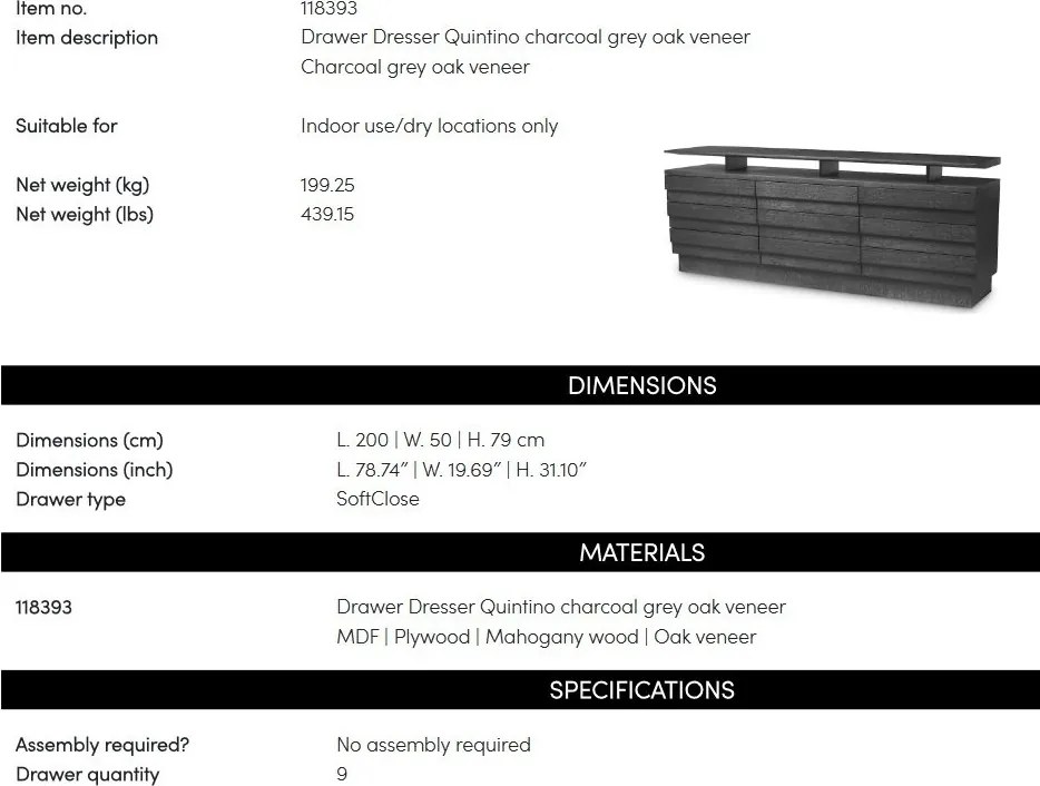 Comoda deosebita design LUX Quintino