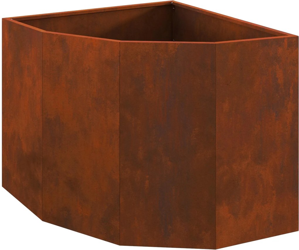 vidaXL Ghiveci de colț Ruginit 60 x 60 x 50 cm