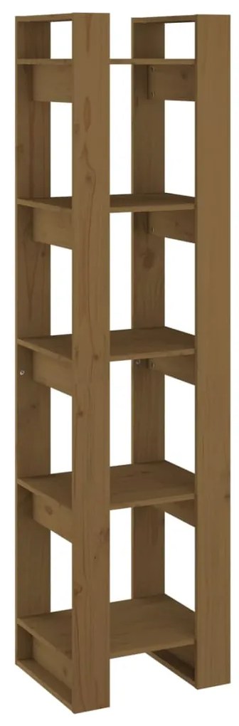 813872 vidaXL Bibliotecă/Separator cameră, maro miere, 41x35x160 cm, lemn pin