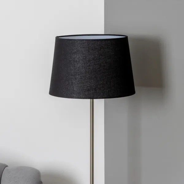 Brilagi - Lampă LED de podea CERIA, 1x E27/40W/230V, Ø 30 cm, negru/crom mat