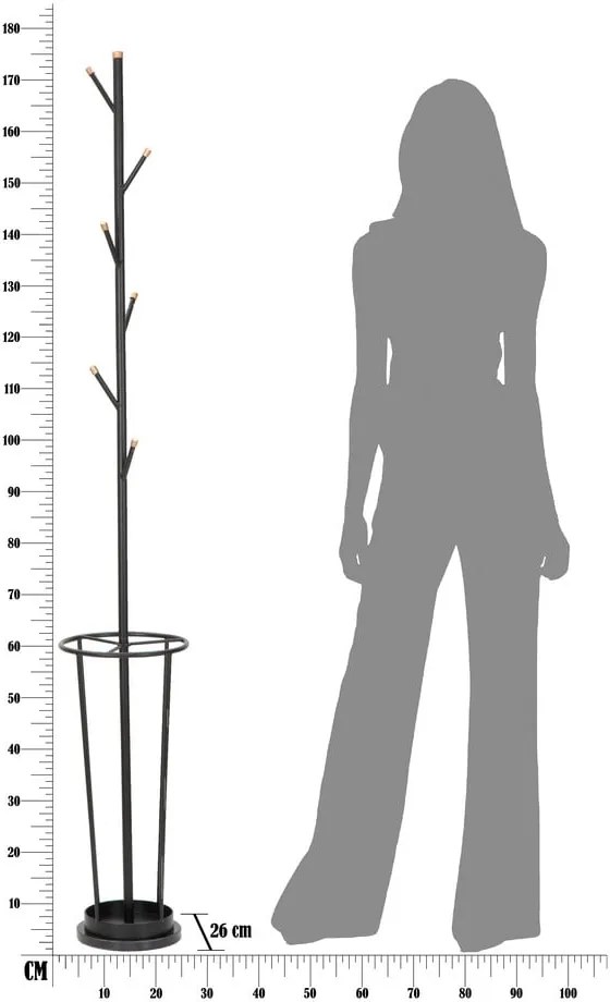 Cuier din metal negru Glam - Mauro Ferretti