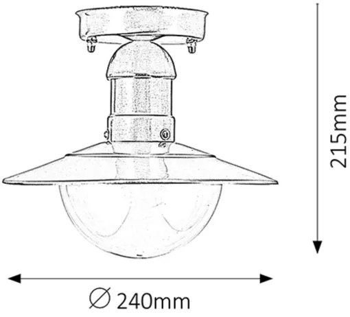 Rabalux 8763 - Corp de iluminat exterior OSLO 1xE27/60W
