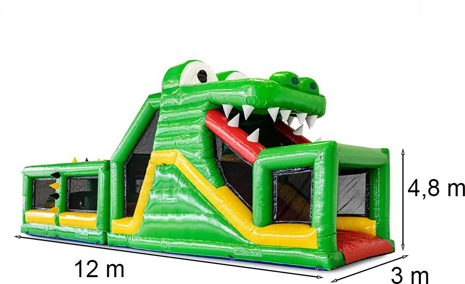 Castel săritor cu crocodili 12x3x4.8m