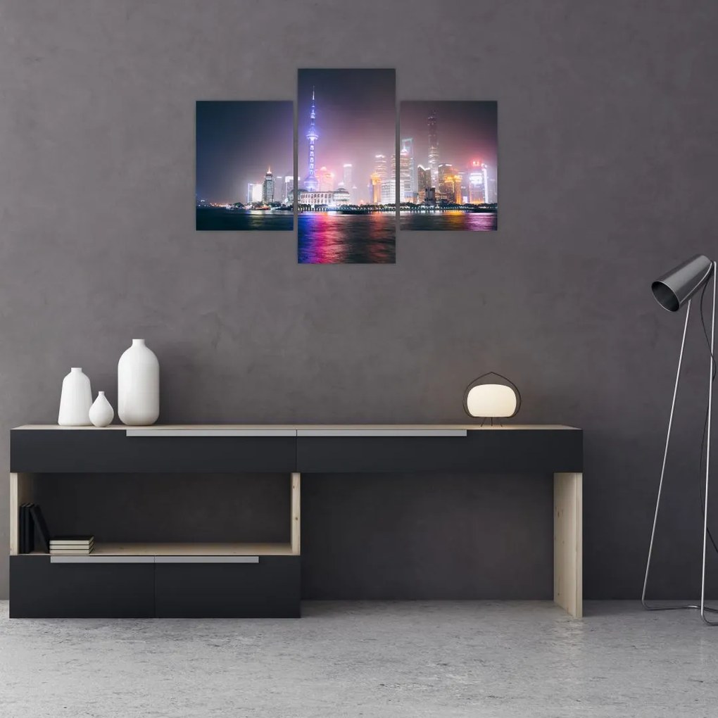 Tabloul Shangai nocturn (90x60 cm)