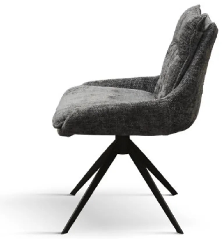 SET 2 Scaune Magnum, structura metalica, tesatura - NEGRU - STANDARD