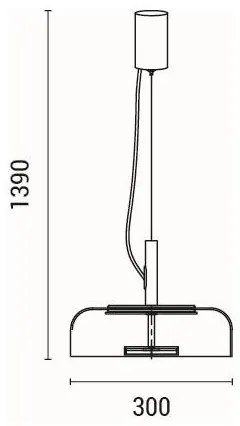 Lustră LED pe cablu LED/8W/230V 3000K pr. 30 cm