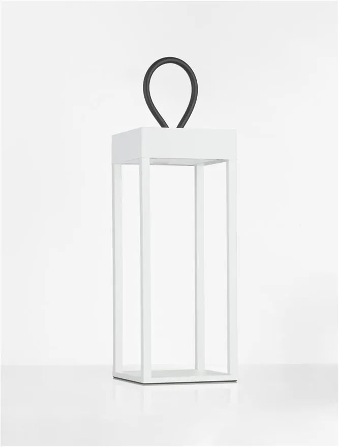 Lampa decorativa de exterior LED portabila LUCIA alb