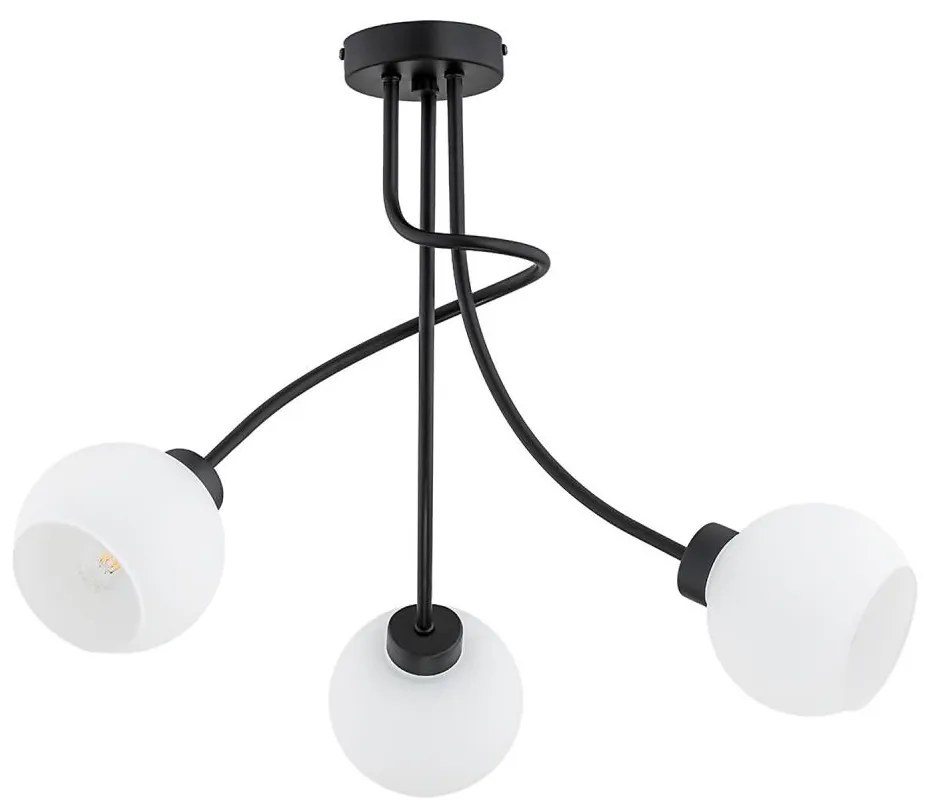 Lustră aplicată PLENA 3xE27/15W/230V negru