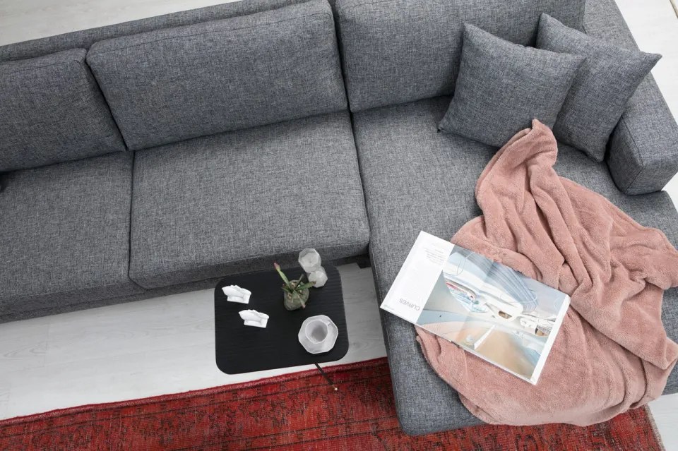 Coltar Extensibil Nordic Corner Right (L3+Chl), Gri Inchis