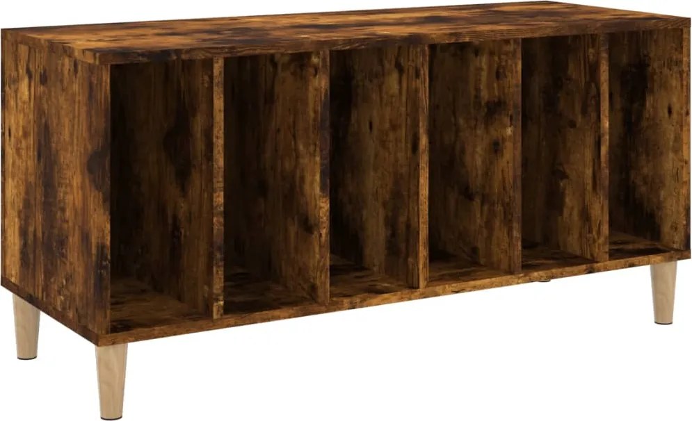vidaXL Dulap pentru discuri stejar fumuriu 100x38x48 cm lemn compozit
