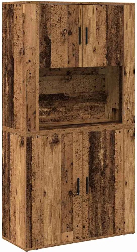 vidaXL Bufet Lemn vechi 80 x 33 x 150 cm Lemn compozit