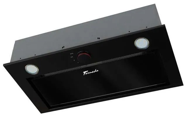 Hota Incorporabila Tornado Modul Glass 750 (60), 1 motor, latime 60 cm, 3 viteze, absorbtie 750 m3/ora, Negru