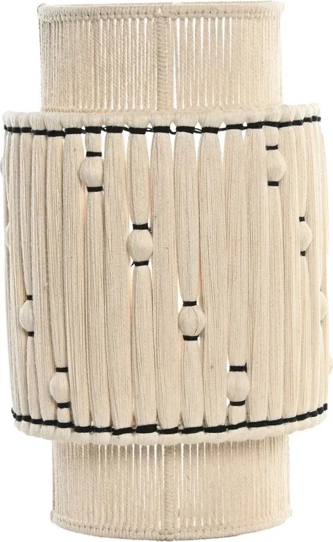 Aplică de perete din bumbac și iută, negru, finisaj natural, 38 x 23 x 12 cm, „Andelys”