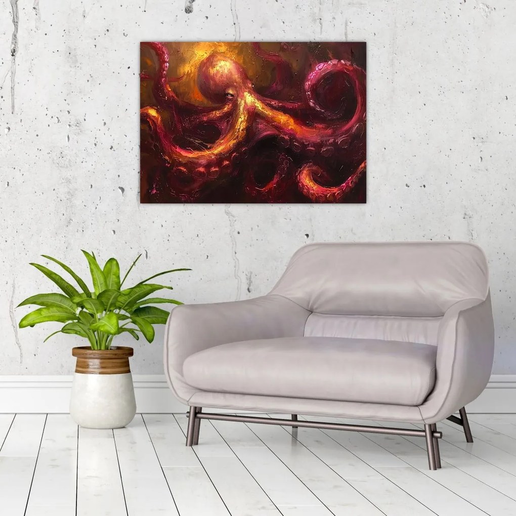 Tablou - Octopus, pictură în ulei (70x50 cm)