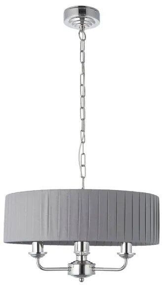 Lustră pe lanț Endon 94394 HIGHCLERE 3xE14/40W/230V dark gri/crom lucios