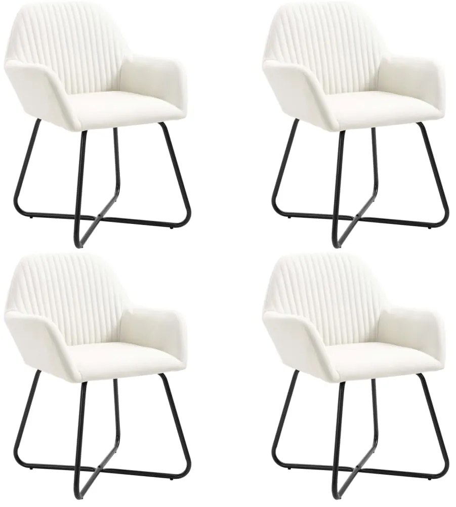 vidaXL Scaune de bucătărie, 4 buc., material textil