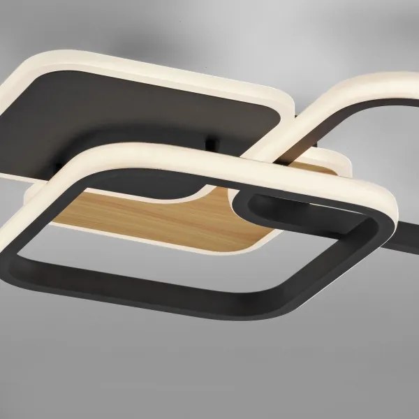 Plafonieră LED SEVENT LED/36W/230V negru/maro Leuchten Direkt 14117-78