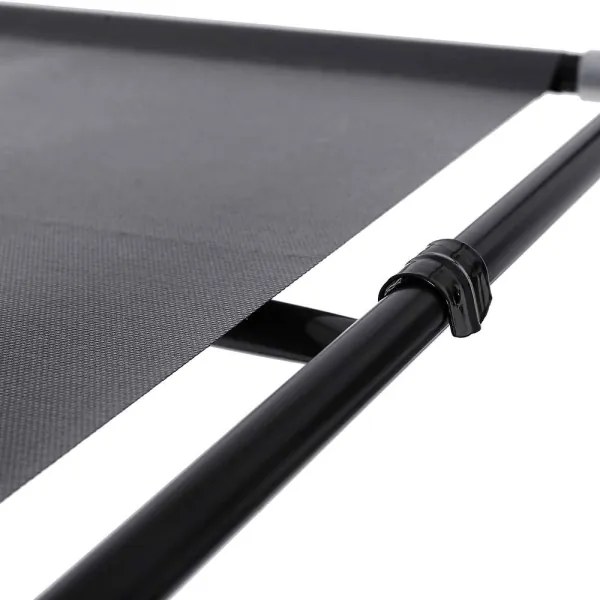 Dulap textil de depozitare MATIS 150x175 cm, gri, cu rafturi și bară pentru umerașe