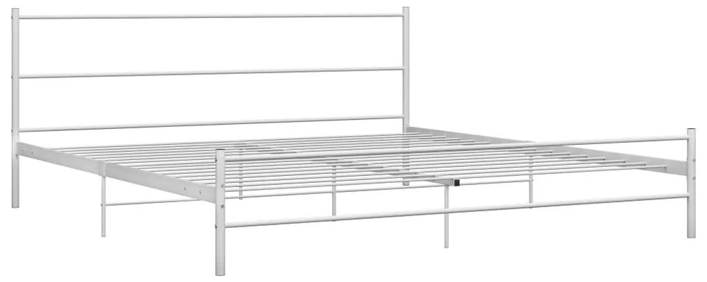 Cadru de pat, alb, 180 x 200 cm, metal Alb, 180 x 200 cm