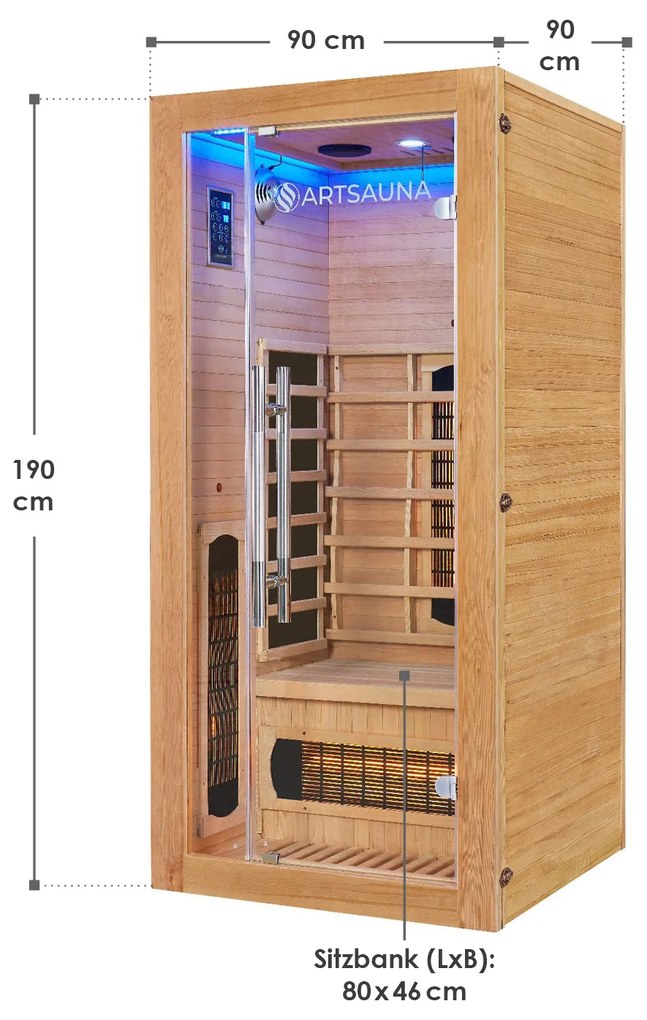 Infračervená sauna Kiruna 90 s duálnou technológiou