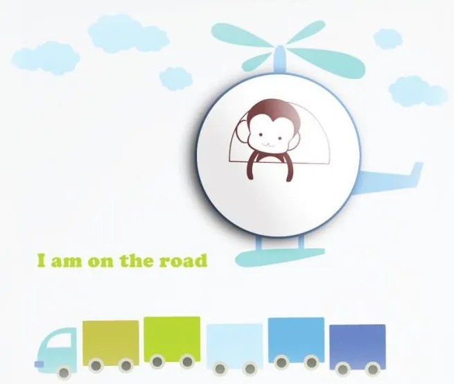 LED Aplică perete copii LED/1W/3xAAA elicopter