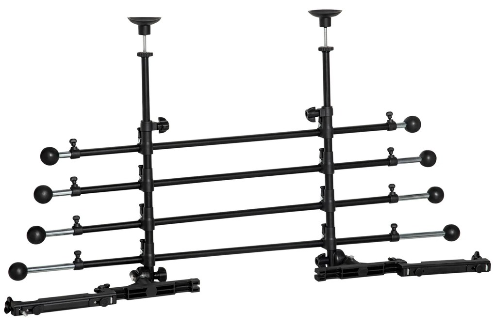 PawHut Despartitor auto pentru caini reglabil pe inaltime si latime, din fier si ABS 85-140L x 40-50Acm, negru | Aosom RO